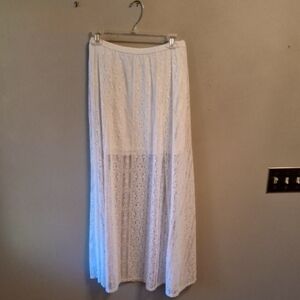 Hollister Cream Lace Maxi Skirt